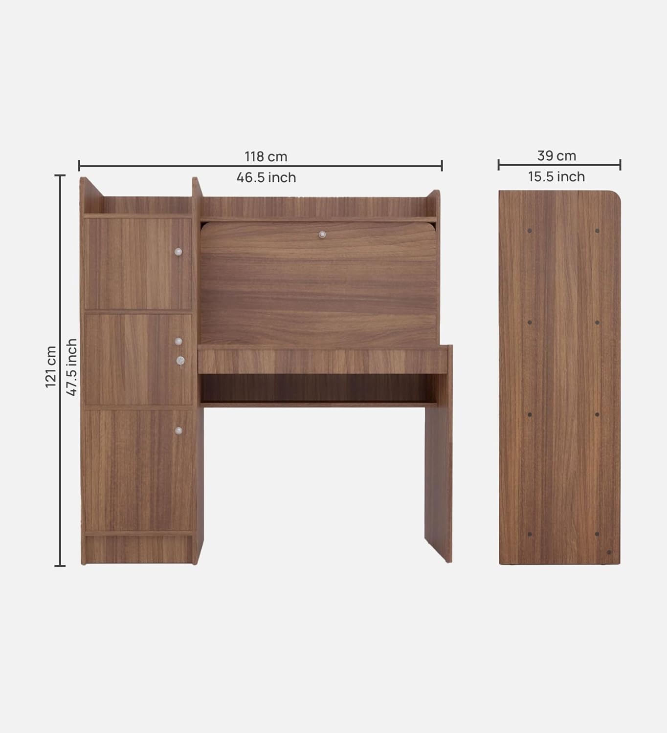 3 Door Engineered Wood Office Table | Multi-Purpose Study Table