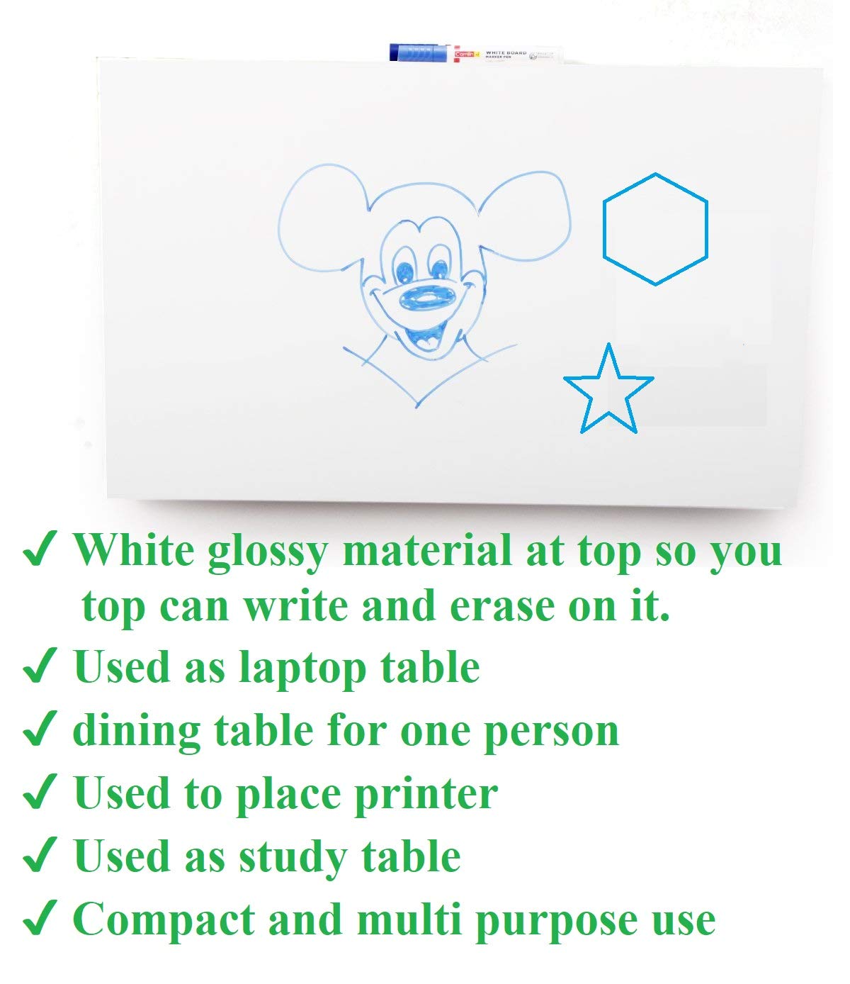 Compal Wall Mounted Foldable Study Table – Space-Saving Laptop & Office Desk