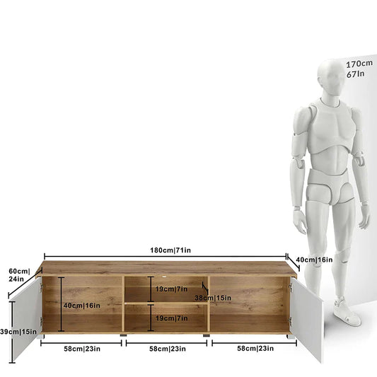 Engineered Wood 2-Door TV Stand And Home Entertainment Unit