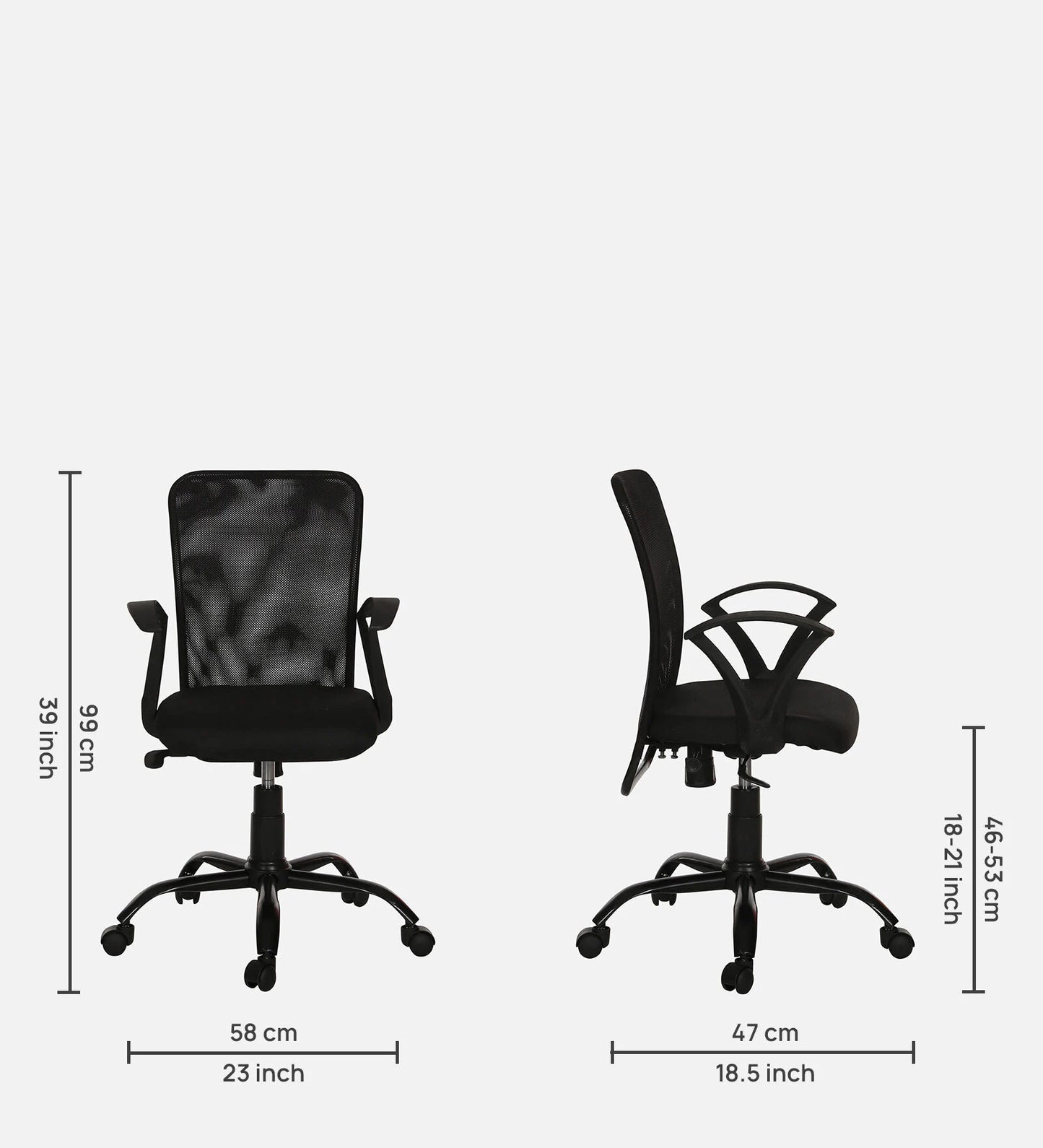 Breathable Mesh Ergonomic Office Chair - Black (Sale Price) | Verbal Home
