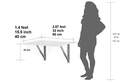 Compal Wall Mounted Foldable Study Table – Space-Saving Laptop & Office Desk