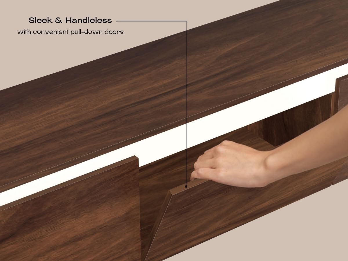 Wooden TV Unit for 50″ TV | Modern Entertainment Cabinet by Verbal Home