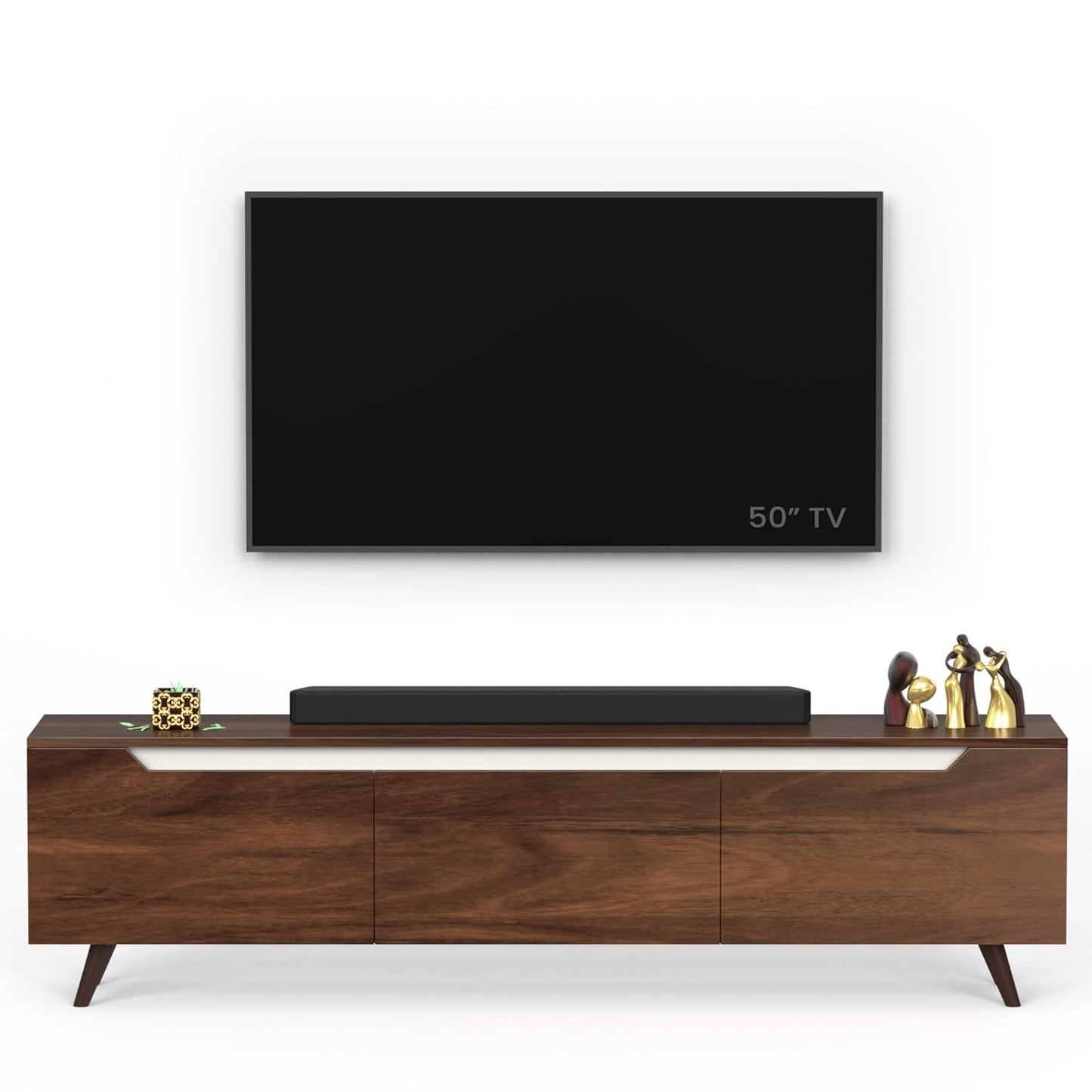 Wooden TV Unit for 50″ TV | Modern Entertainment Cabinet by Verbal Home