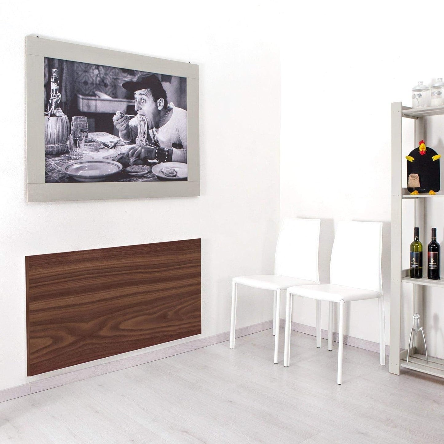 Premium Wall Mounted Folding Table | Oak Brown Finish | Free Installation in Mumbai & Navi Mumbai | Space-Saving Study/Work Desk by Verbal Home