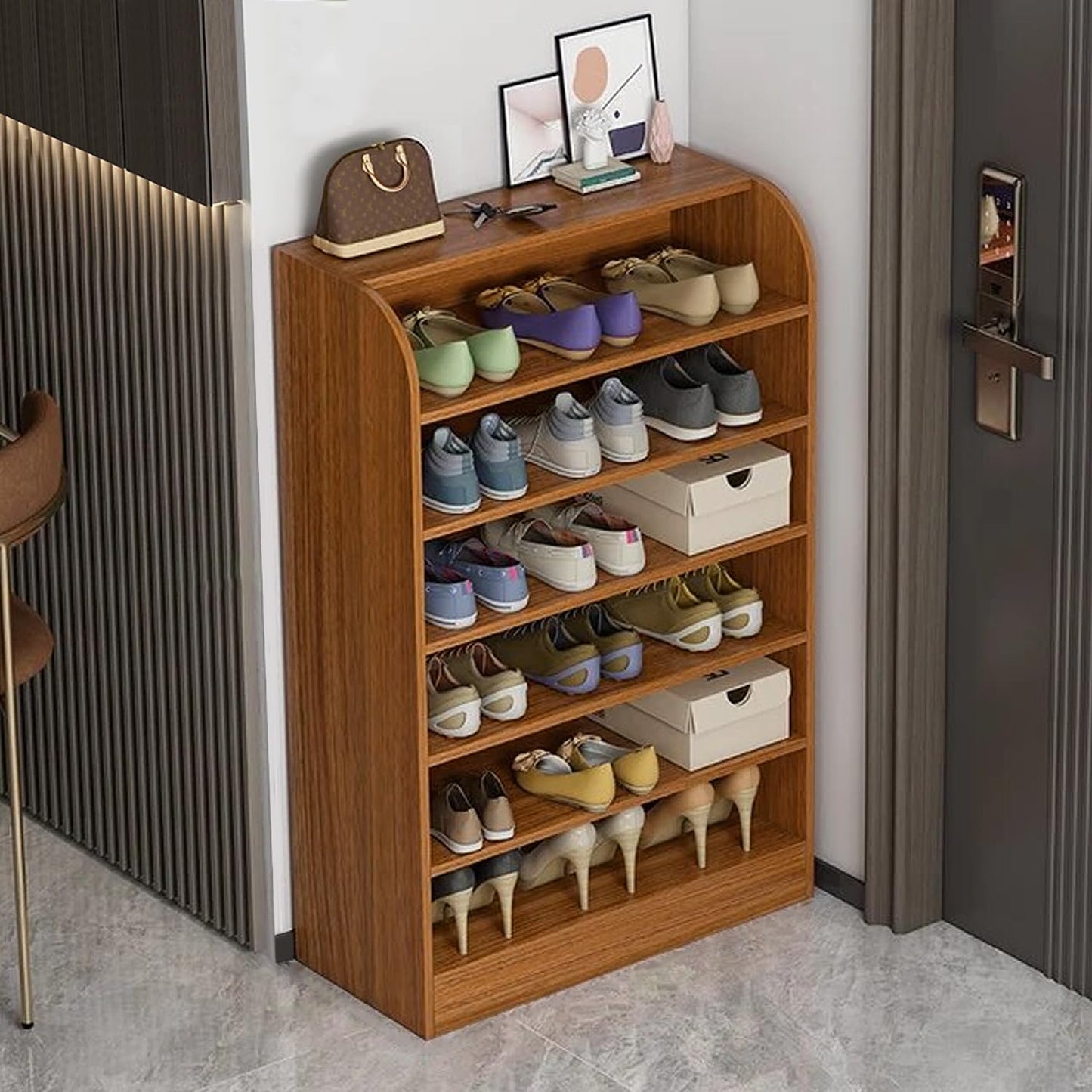 6 Layer Shoe Rack | Open Storage Organizer for Home Use