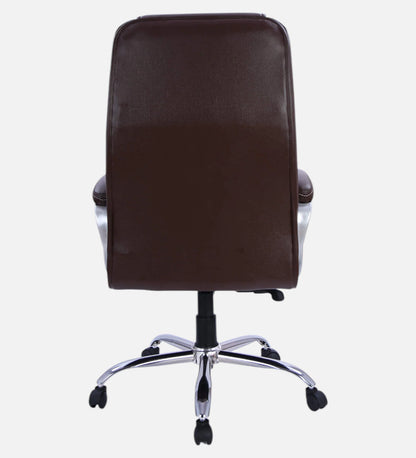 Executive Office Chair - High Back Leatherette Brown | Verbal Home