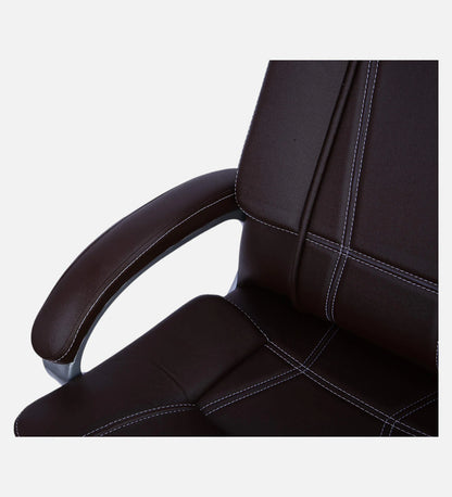 Executive Office Chair - High Back Leatherette Brown | Verbal Home