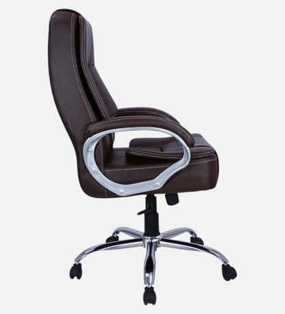 Executive Office Chair - High Back Leatherette Brown | Verbal Home
