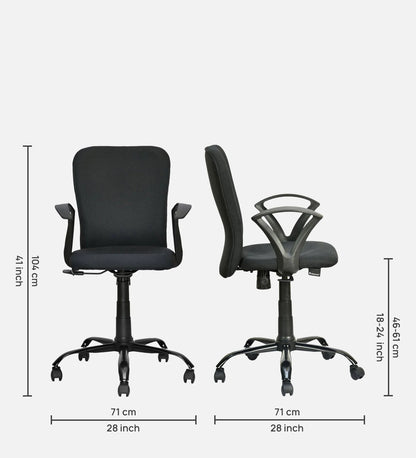 Ergonomic Office Chair with Lumbar Support - Black Mesh | Verbal Home