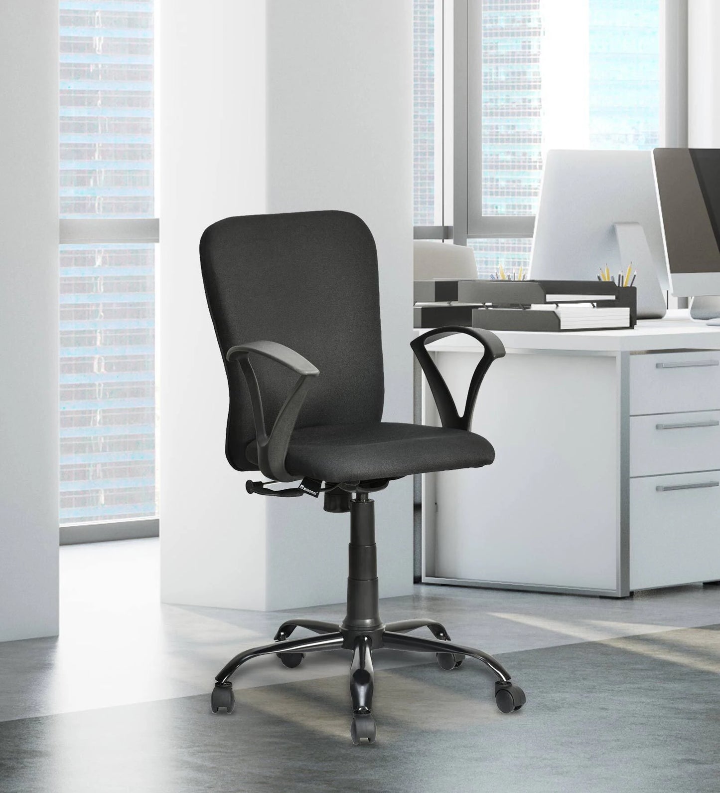 Ergonomic Office Chair with Lumbar Support - Black Mesh | Verbal Home