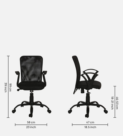 Breathable Mesh Ergonomic Office Chair - Black (Sale Price) | Verbal Home