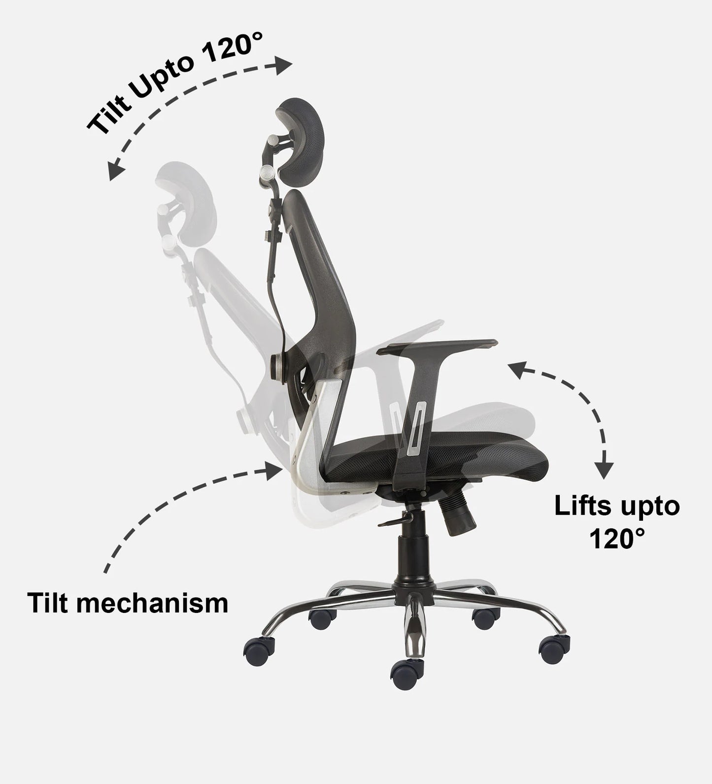 High Back Ergonomic Mesh Chair | Adjustable Office Seating – Black