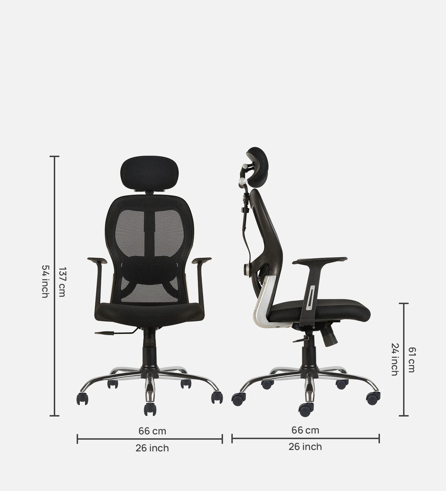 High Back Ergonomic Mesh Chair | Adjustable Office Seating – Black