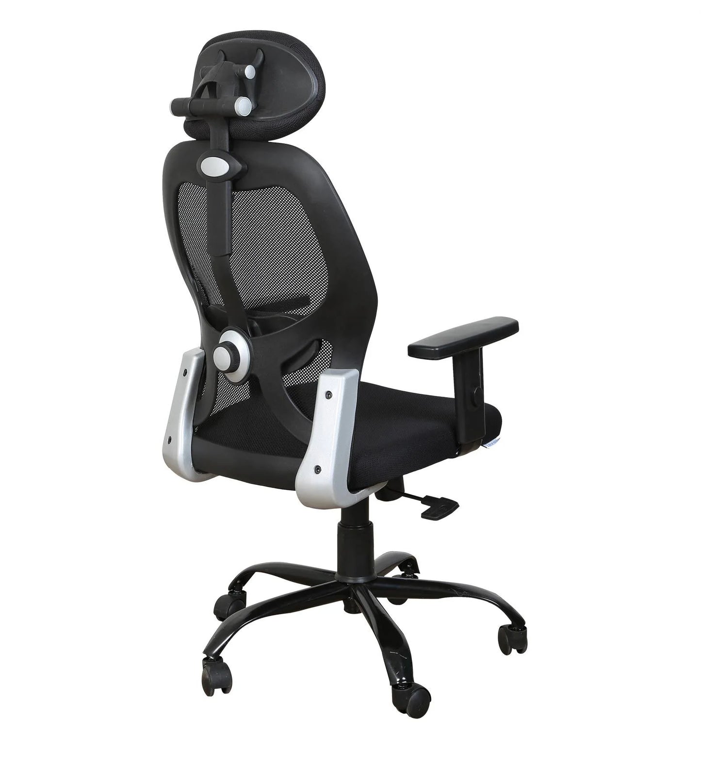 High Back Office Chair with Mesh Fabric & Armrest - Black | Verbal Home