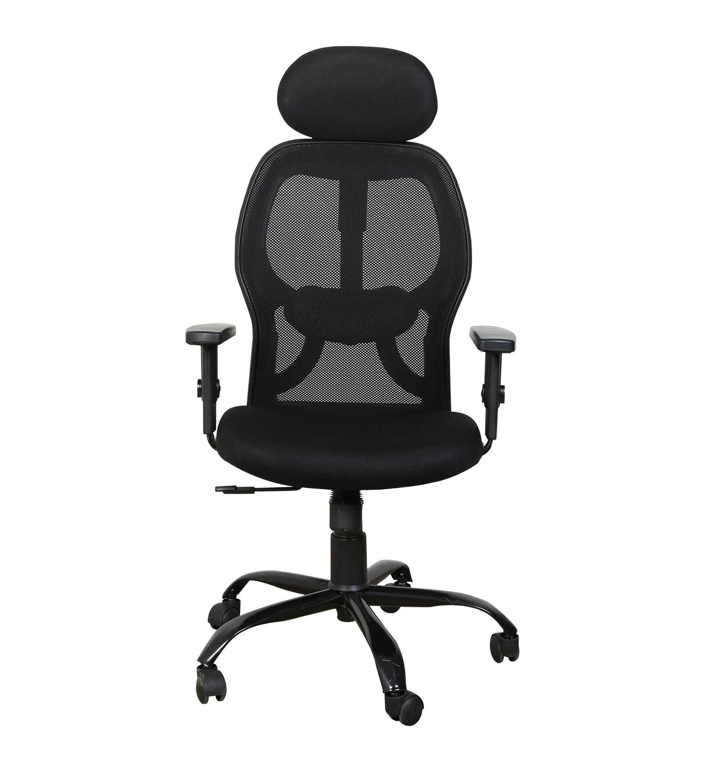 High Back Office Chair with Mesh Fabric & Armrest - Black | Verbal Home